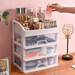 Freebirdly arc drawers store brushes, palettes, and small accessories with secure closure.