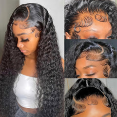 Freeternit 13x6HD lace front wig baby hair detail for seamless blend.