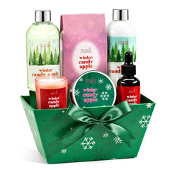 Freida & Joe Winter Candy Apple gift basket for elegant at-home gifting