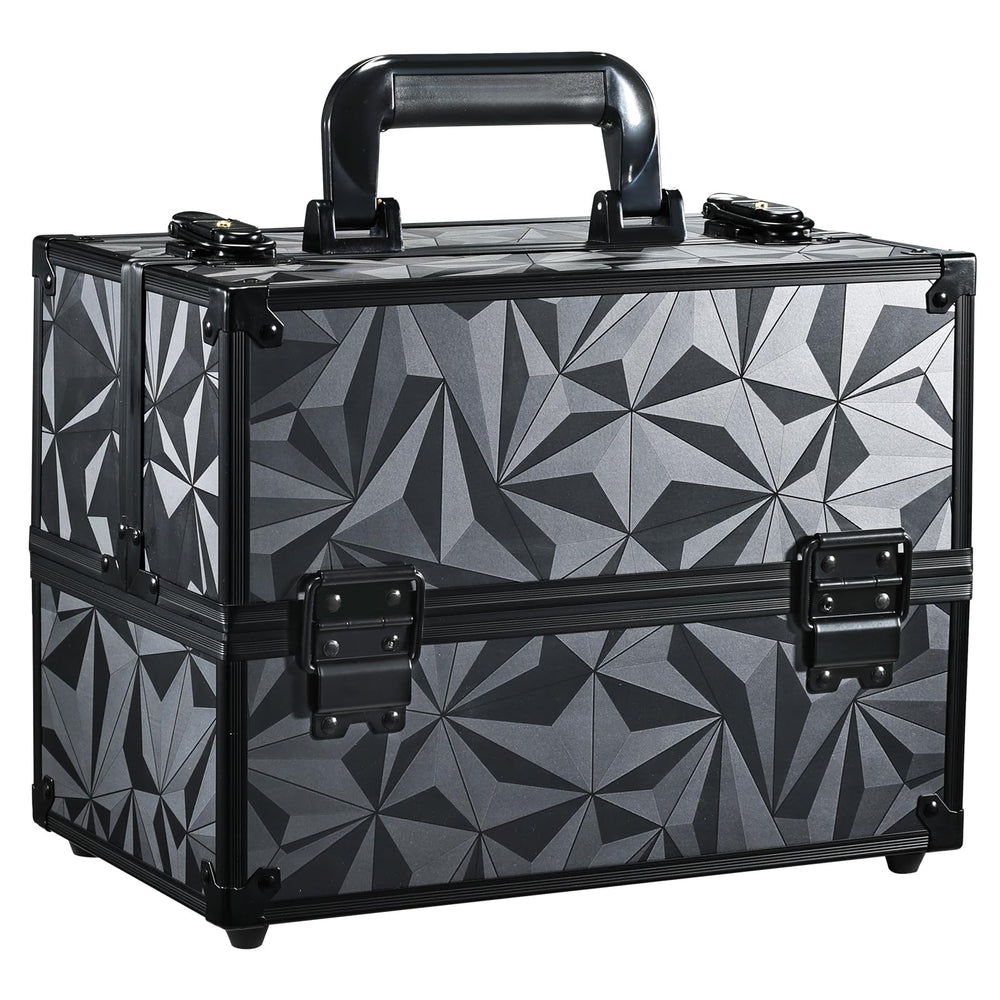 FRENESSA makeup train case in closed view showing compact portable design