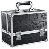 Frenessa makeup train case front view highlighting portable design for on-the-go touch-ups