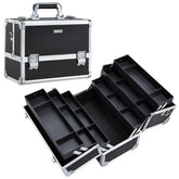 FRENESSA Makeup Train Case front view, durable shell for travel-ready organization.