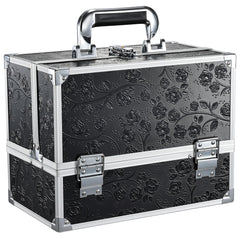 Frenessa makeup train case front view highlighting portable design for on-the-go touch-ups