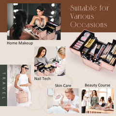 Spacious bottom compartment fits palettes and larger items