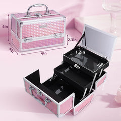 FRENESSA train-case lock close-up, secure storage on the go.