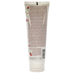 Fresh Sugar Strawberry exfoliating face wash bottle side highlights easy rinse-off and skin-softening texture.