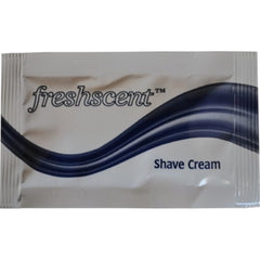 Freshscent crema de afeitar monodosis, sobre práctico, ideal para viajes y donaciones.