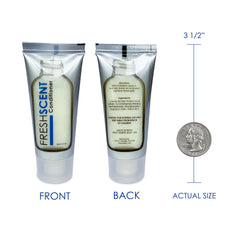 Freshscent hotel travel-size conditioner display in guest areas.