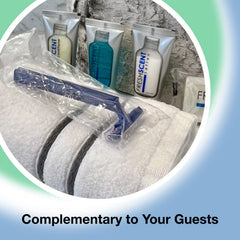 Freshscent razor with clear safety cap keeps blades secure.
