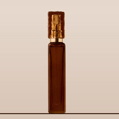 Fridays with Tab and Chance Traveler His Business bottle closeup for everyday gourmand fragrance.