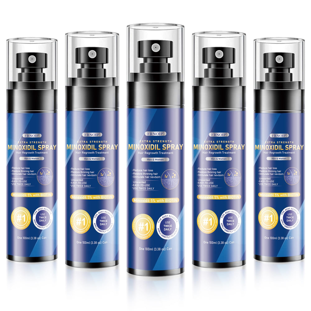 Frnoip minoxidil spray bottle front showing hair regrowth support for men and women
