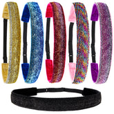 FROG SAC 6 glitter headbands pack offers adjustable sparkle for kids' daily wear.