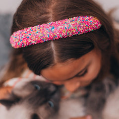 FROG SAC headband padded non-slip velvet lining demonstrates comfortable all-day wear