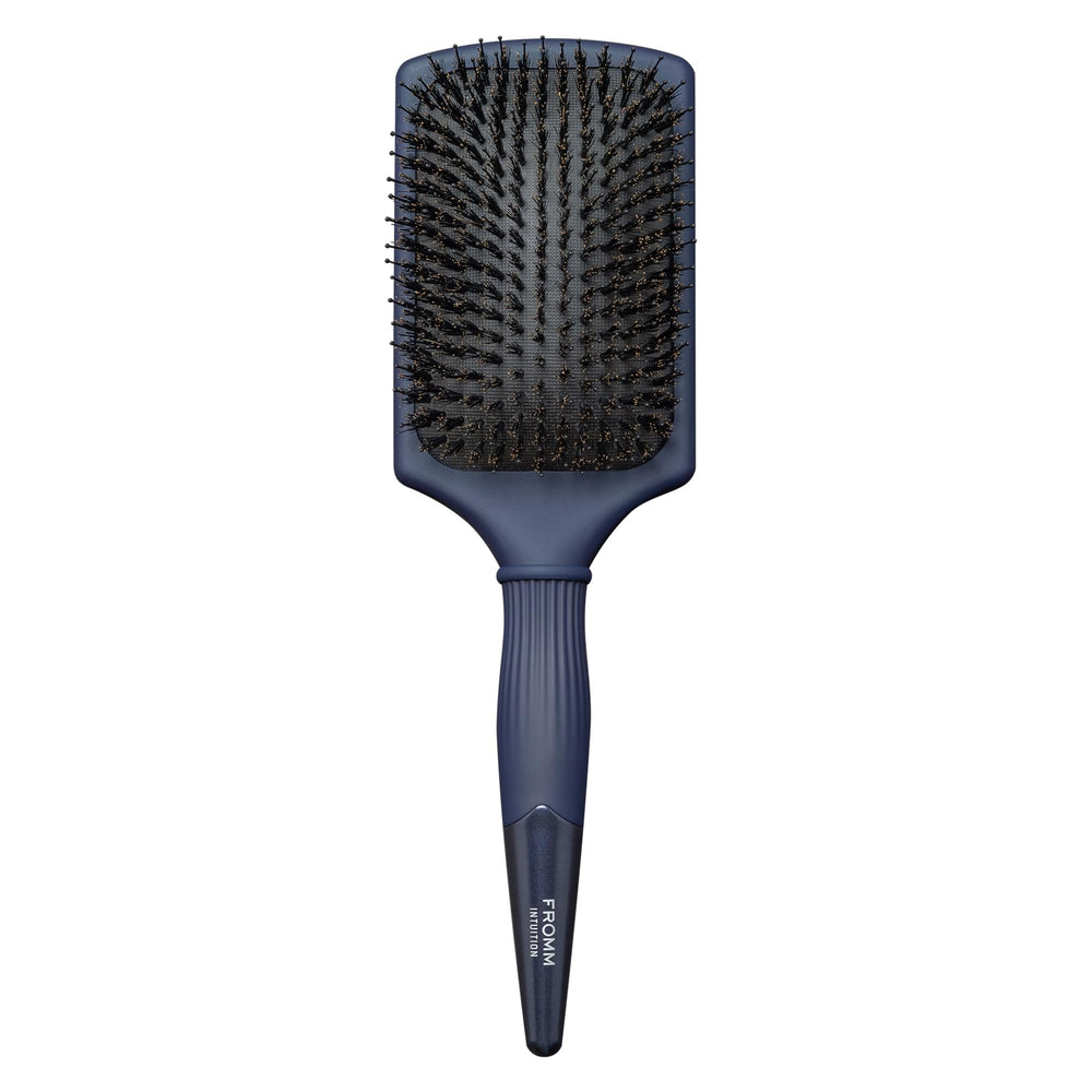 Fromm Intuition Glosser paddle brush close-up with boar bristles for shine.