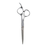 Fromm Professional Explore polished silver hair scissors close-up blade for precise cuts