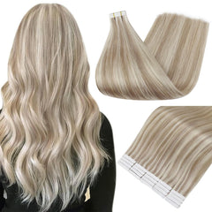 Fshine Full Shine tape-in extensions packaging showing easy-access, ready-to-wear length