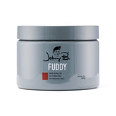 Johnny B. Fuddy 12oz bottle shows strong hold for matte-styled hair.