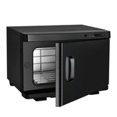 Fuehomue hot towel warmer 8L front view in black for spa-ready warmth