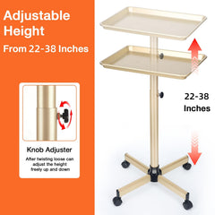 Fuehomue salon tray cart with casters for smooth, quiet mobility