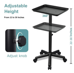 Fuehomue salon tray casters motion demonstrates smooth, quiet movement across floors.