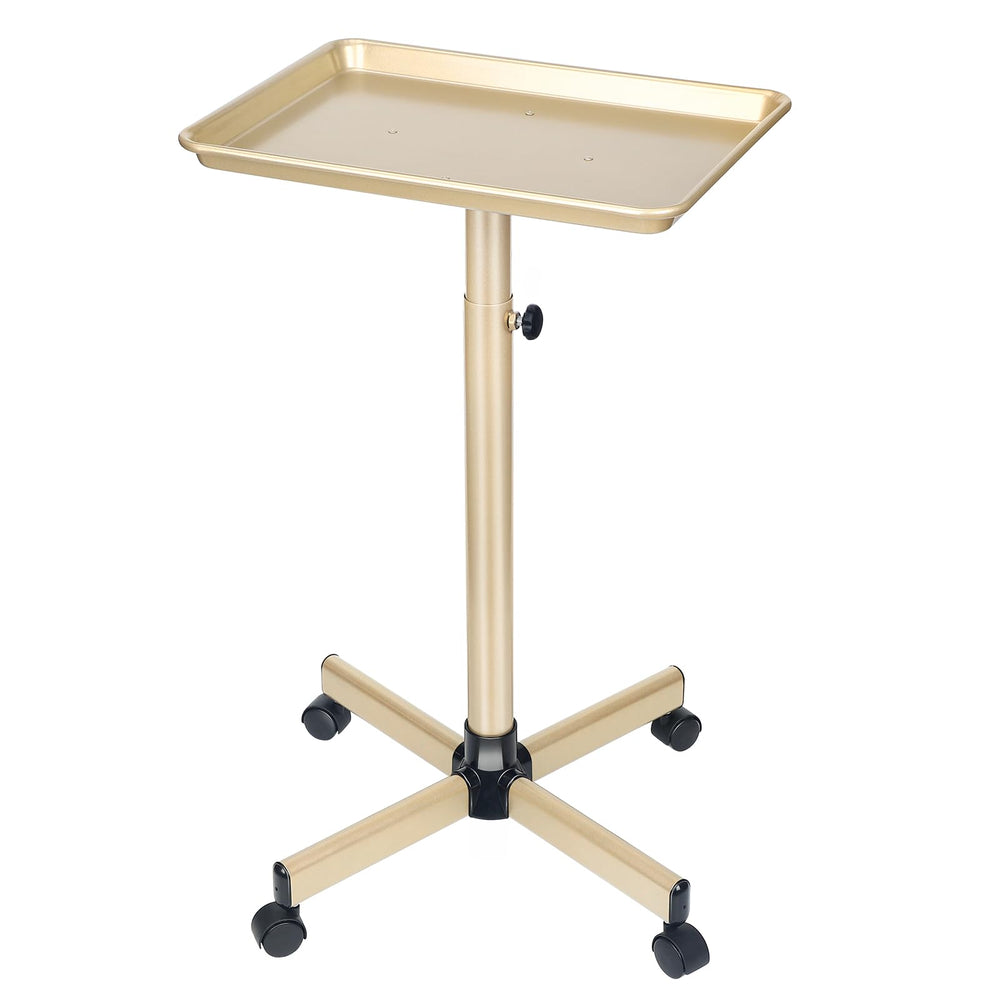Fuehomue salon tray on wheels - Champagne Gold for mobile treatment setups