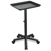 Fuehomue salon tray on wheels side view shows sturdy metal frame for daily use.