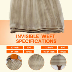 Full Shine double weft volume shot demonstrates undetectable blend.