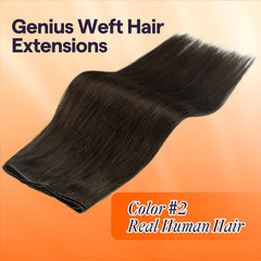 Full Shine hand-tied weft attachment process showing secure, comfortable application