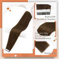 Full Shine tape-in extensions 18in packaging shows easy, mess-free application