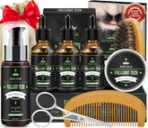 Fulllight Tech Dad beard grooming kit flatlay—gift-ready grooming bundle.