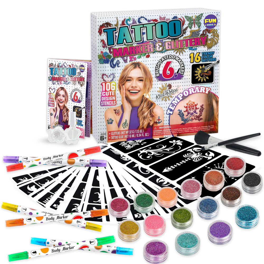 FunKidz tattoo kit carry case for organized, portable fun