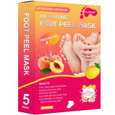 FUNNIR Foot Peeling Mask wearable design shows easy slip-on use for convenient treatment.