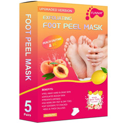 FUNNIR Foot Peeling Mask wearable design shows easy slip-on use for convenient treatment.