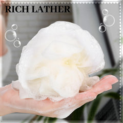 Funnymoom loofah hanging to dry after use for quick-dry convenience.