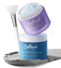FunRoyal clay mask being applied for a deep pore-cleanse and clearer skin.