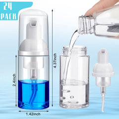 Funtery mini foam dispenser 30ml on-the-go skincare and sanitizer solution.