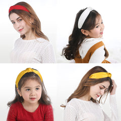 Funtopia solid-color headband blue adds bold color to casual outfits