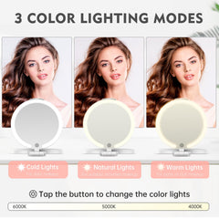 FUNTOUCH rechargeable mirror with Type-C charging for quick travel recharges
