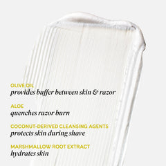 Applying Fur Shave Cream to wet skin for glide