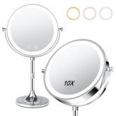 Fursourige vanity mirror with lights front view for quick grooming.