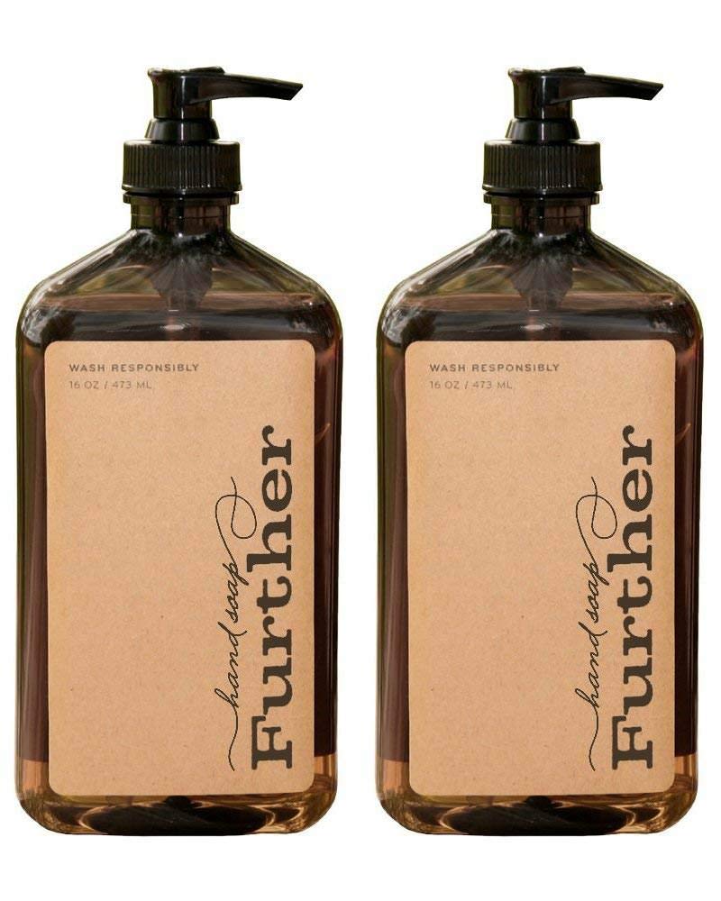 Further glycerin hand soap front view bottle with refreshing bergamot fragrance.