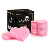 Fushay compressed facial sponges 50-count pack for spa-grade cleansing and makeup removal.