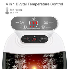 FutureCare foot spa demonstrates temperature control for personalized soaking sessions