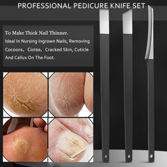 Fuwddy cuticle pushers and dead skin fork for precise cuticle and debris removal