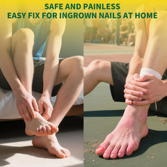 Fuzzycare ingrown toenail removal tool demonstrating glue-free quick stick