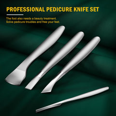 FVION Pedicure Knife Set flat edge for smooth skin trimming