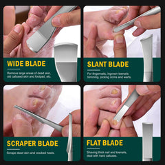 FVION Pedicure Knife Set slanted edge for comfortable ingrown nail care