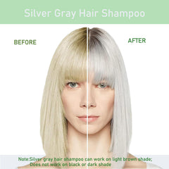 Fvquhvo Applying Silver Dye Shampoo to hair for quick color results