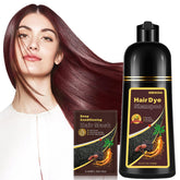 Fvquhvo Cherry Brown Hair Dye Shampoo bottle demonstrates easy at-home color application.