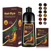 Fvquhvo natural chestnut brown hair dye shampoo packaging shows instant color promise.